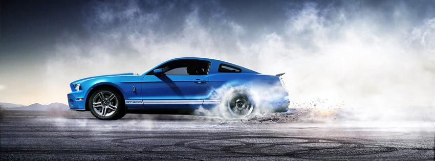 Blue Mustang Facebook Cover for Timeline