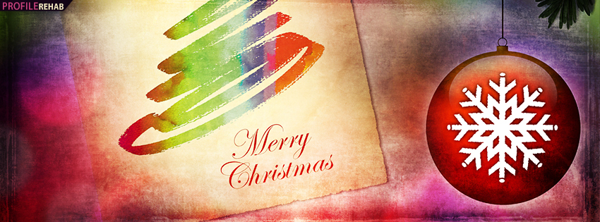 Merry Christmas Ornament Facebook Cover - Merry Christmas Quotes Wishes - Xmas Photo 