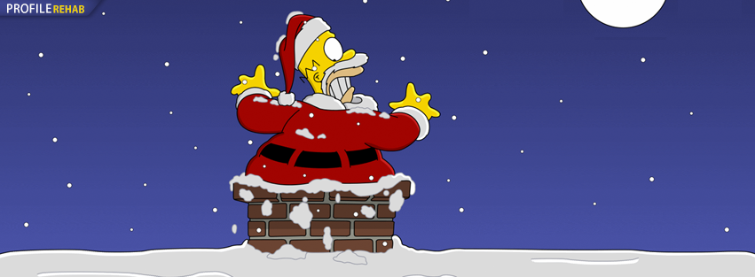 Simpsons Xmas Facebook Timeline Cover
