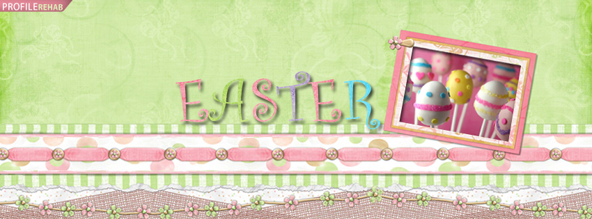 Green and Pink Easter Facebook Cover Photos Preview