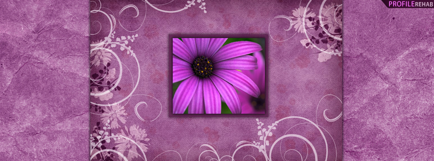 Purple Flower Facebook Cover For Timeline