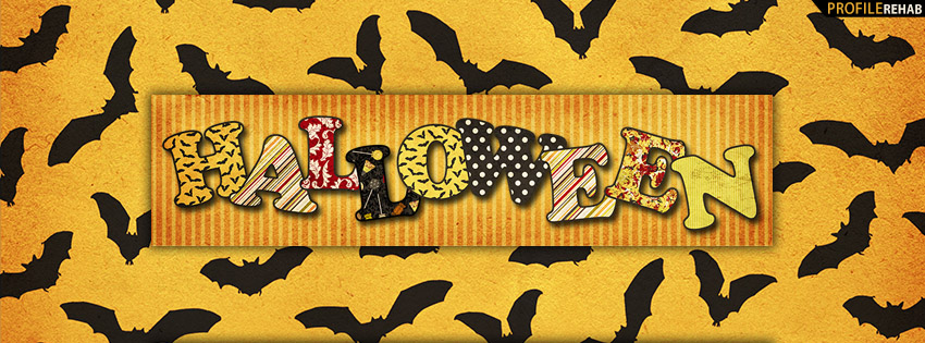 Halloween Bats Facebook Cover - Halloween Bats Images - Halloween Text Art Images