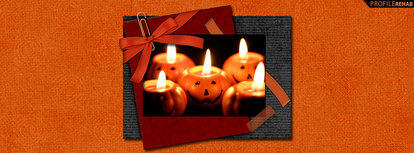 Cute Pumpkin Candles Facebook Cover - Cute Halloween Pumpkins Pictures