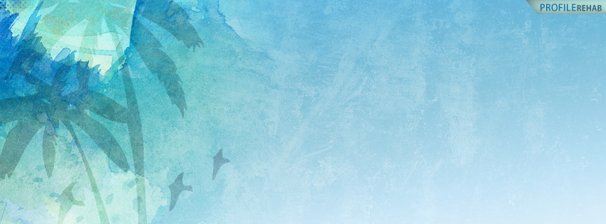 Summer Covers for Facebook -  Turquoise Palm Trees Facebook Cover - Pretty Summer Cover
