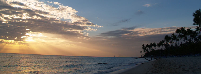 Dominican Republic Beach Sunset Facebook Cover