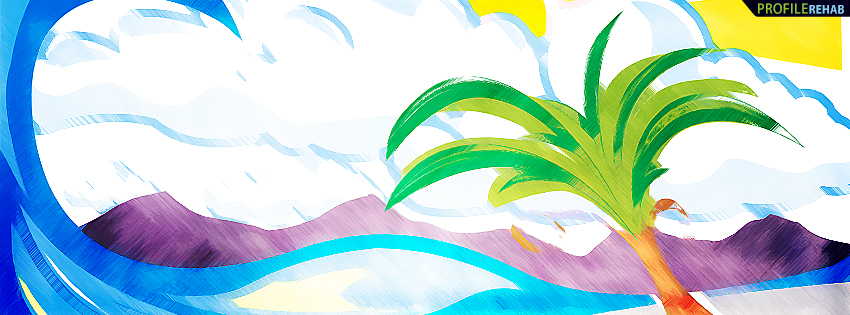 Palm Tree Painting Facebook Cover