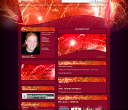 4th of July Myspace Design - Independence Day Theme - Fireworks Layout