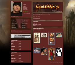Guild Wars Myspace Layout - Gaming Backgrounds - Gamer Myspace Themes Preview