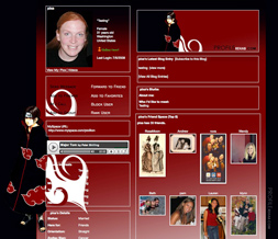 Red & Black Naruto Itachi Layout - Itachi Myspace Theme