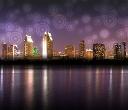 San Diego Skyline Layout - California City Skyline Background