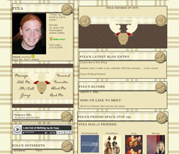 Brown Reindeer Myspace Layout - Reindeer Xmas Theme - Reindeer Layout