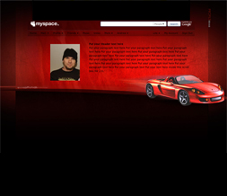 Red Sports Car Hide Everything Layout - Red Car No Scroll Layout