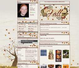 Autumn Leaves Myspace Layout - Fall Layout - Autumn Tree Theme