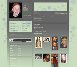 Gray & Green Bubbles Myspace Layout - Green & Gray Plain Backgrounds Preview