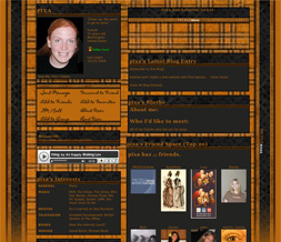 Orange & Black Plaid Layout - Plaid Myspace Theme - Plaid Design