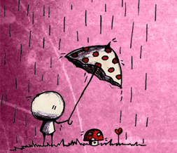 Pink Rain Hide Everything Layout - Under the Rain Myspace Design