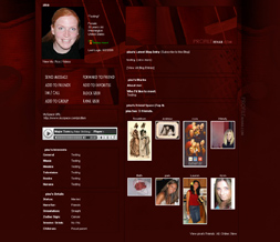 Violin Myspace Layout - Music Background - Instrument Theme Preview