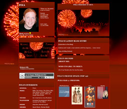 New Years Myspace Layout - New Years Theme- Fireworks Layout