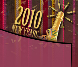 Pink New Years Myspace Theme - New Years Design with Confetti