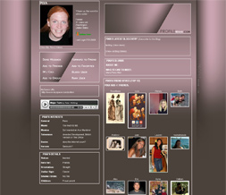 Pink & Brown Plain Myspace Layout- Brown & Pink Background-Brown Theme Preview