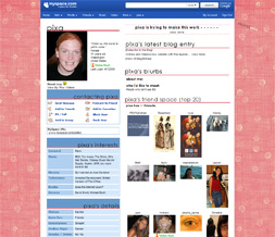 Swirly Pink Default Myspace Layout - Girly Swirls Default Layout