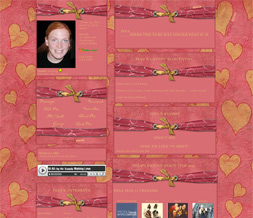 Pink & Yellow Hearts Myspace Layout - Yellow & Pink Valentines Layout