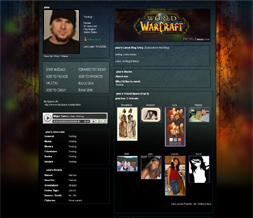 World of Warcraft Myspace Layout - WOW Backgrounds - Gaming Layouts Preview