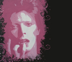 Black & Pink David Bowie Twitter Background - David Bowie Theme for Twitter