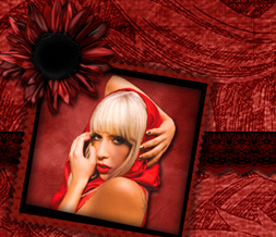 Red & Black Lady Gaga Twitter Background - Vintage Lady Gaga Design for Twitter