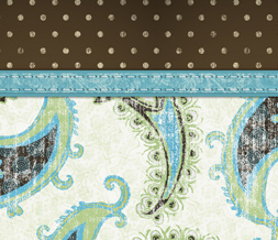 Free Blue & Brown Vintage Twitter Background - Brown Polkadot Theme for Twitter