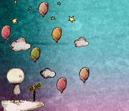 Rainbow Balloons Twitter Background - Clouds & Balloons Theme for Twitter