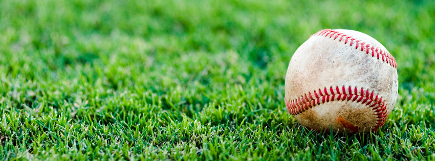 Baseball in Grass Facebook Cover