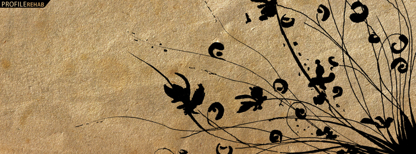 Black and Brown Flower Facebook Cover