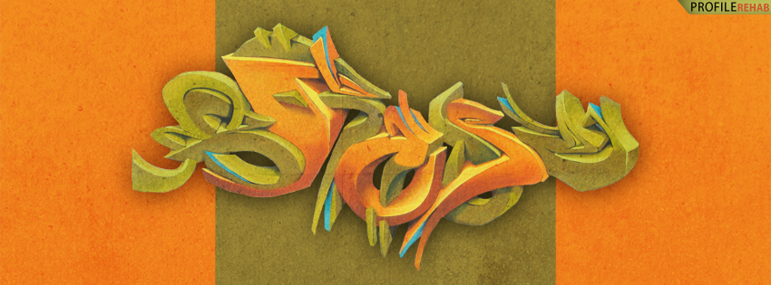 Orange Graffiti Facebook Cover for Timeline