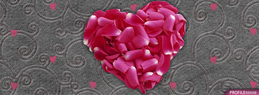 Rose Petal Heart Images for Facebook - Valentine Love Images 