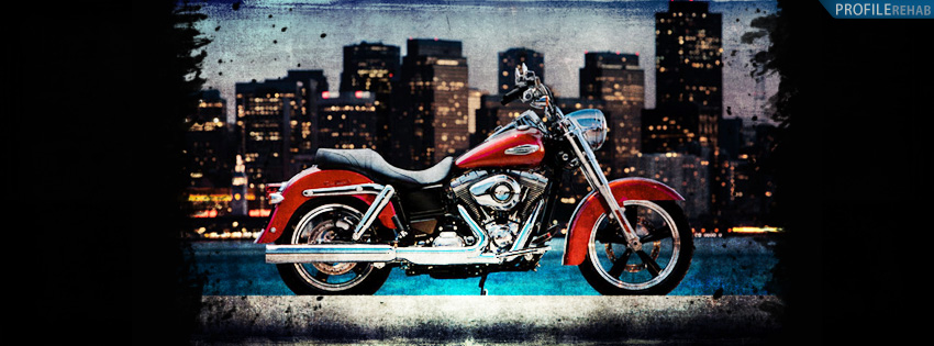 Red Harley Davidson Timeline Cover