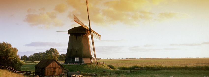 Netherlands Windmill Facebook Cover