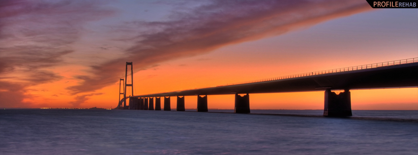 Beautiful Sunset over Denmark Bridge Facebook Cover