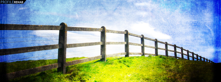 Scenic Field and Fence Facebook Cover