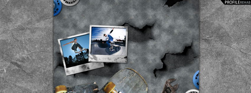 Gray Skateboarder Facebook Timeline Cover