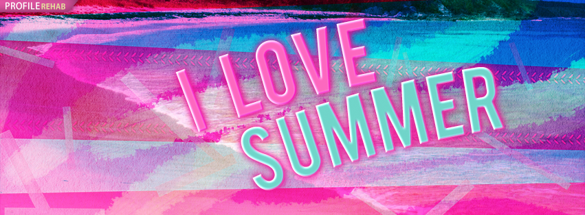 Retro I love Summer Facebook Cover
