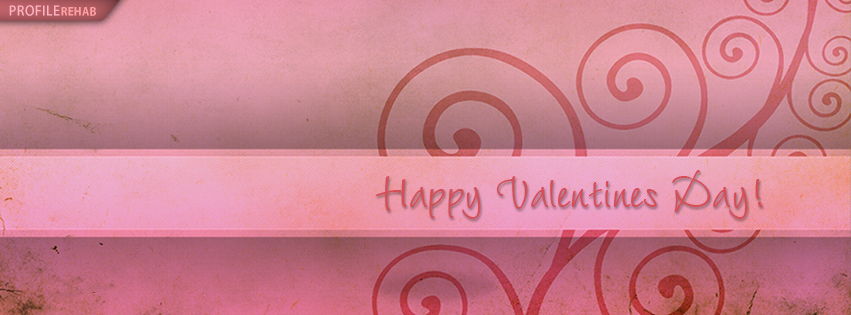 Pink Swirly Happy Valentine Day Cover for Facebook - Happy Valentines Day Banner