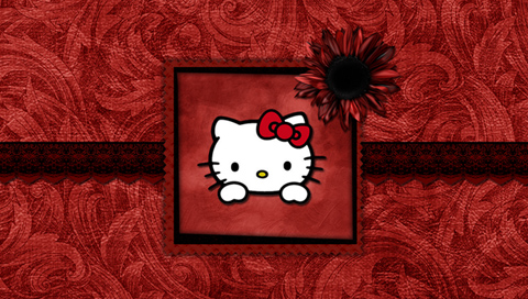 [480x272] Black & Red Hello Kitty Wallpaper - Free Hello Kitty ...